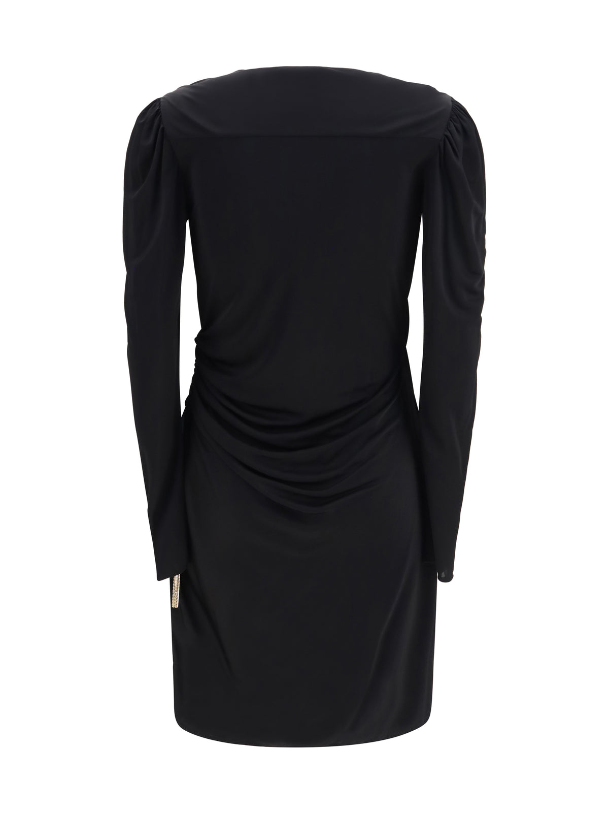 Balmain Draped jersey mini Dress - Noir