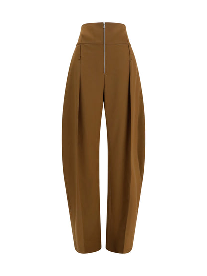 Ferragamo Wide balloon-fit zip Pants - Breen