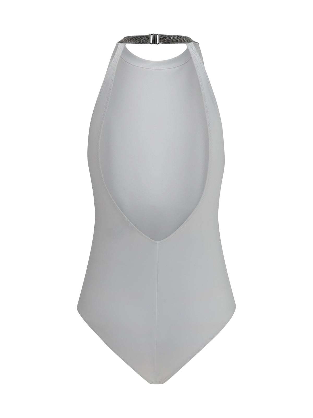 Brunello Cucinelli One-piece Swimsuit with monili embellishment - White