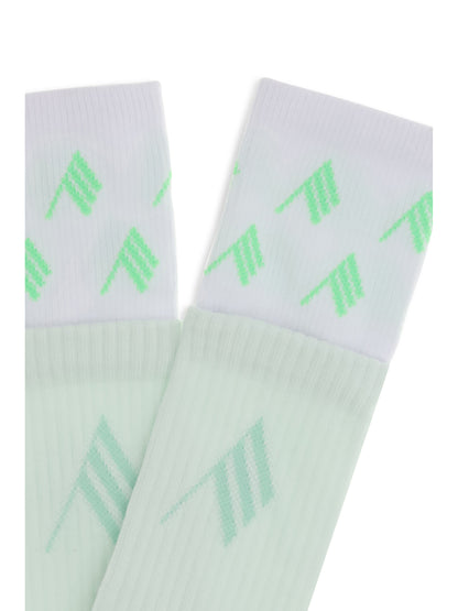 The Attico Logo cotton Socks - Mint