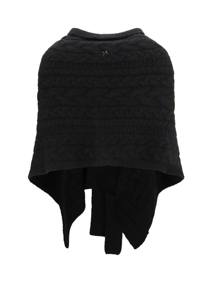Ermanno Scervino Cashmere Cape - Black