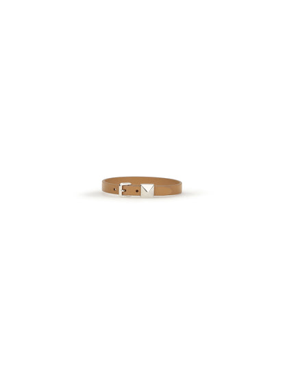 VALENTINO GARAVANI Leather Bracelet with a single Rockstud