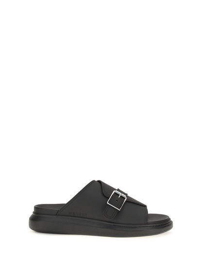 Alexander Mcqueen Buckle slide Sandals - Black