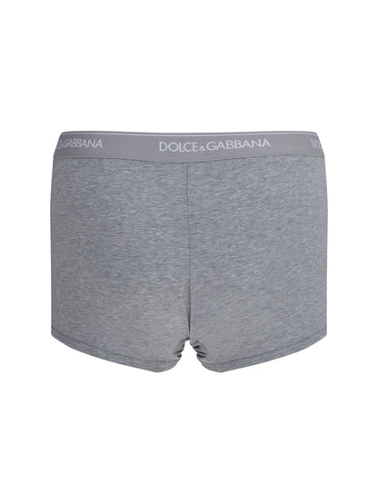 Dolce & Gabbana Two-pack stretch cotton Boxer briefs - Melange Grigi