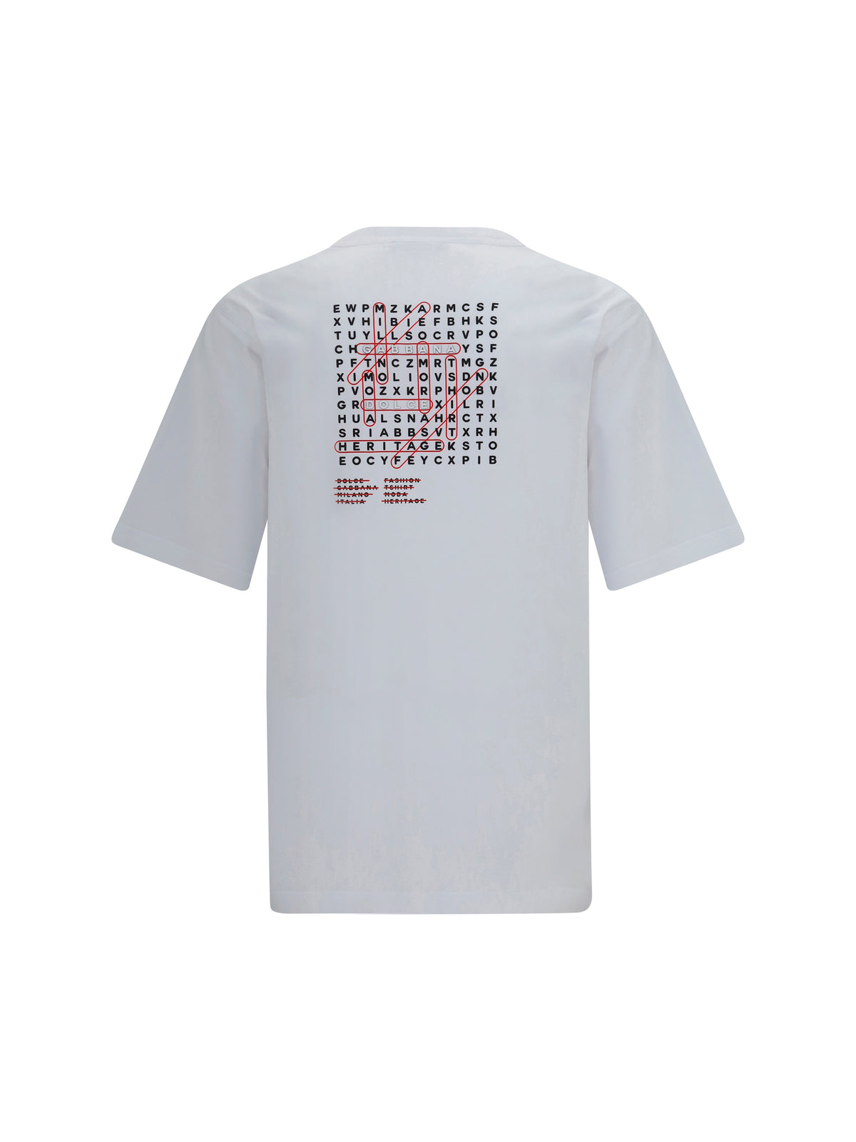 Dolce & Gabbana Cotton T-shirt with back print - White Ottico