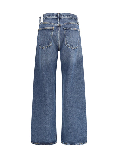 Agolde Straight Jeans - Short Wave (Bright Dk Ind)