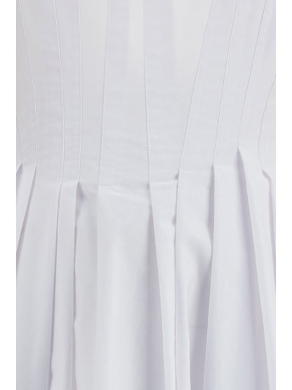 Max Mara Sportmax Long Giro Dress - White Ottico
