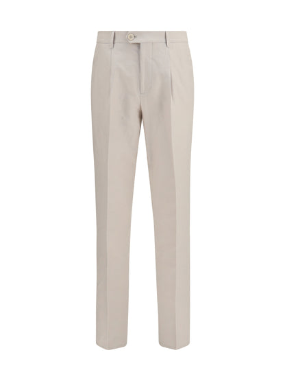 BRUNELLO CUCINELLI Cotton and linen tailored Pants