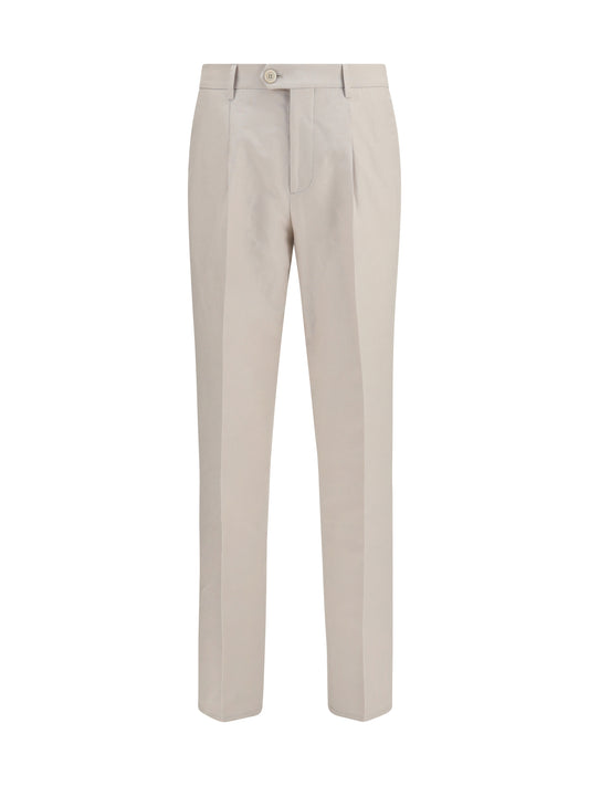BRUNELLO CUCINELLI Cotton and linen tailored Pants
