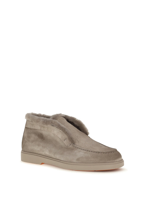 Santoni Fortune suede Ankle Boots - Brown