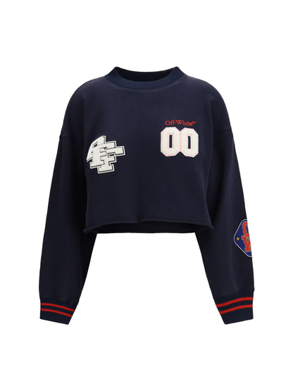 OFF-WHITE Royal Patch Cropped Sweatshirt