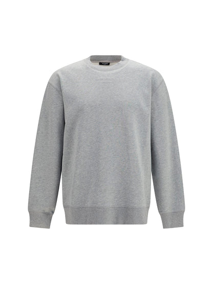 Balmain Embroidered logo crewneck Sweatshirt - Gris Chiné/Gris Chiné