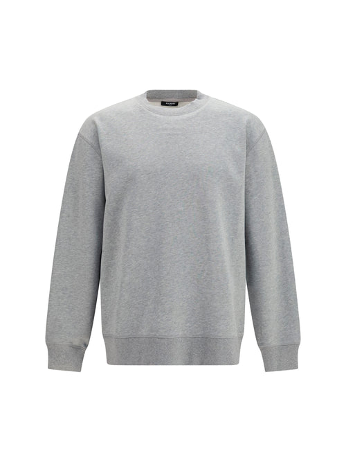 Balmain Embroidered logo crewneck Sweatshirt - Gris Chiné/Gris Chiné