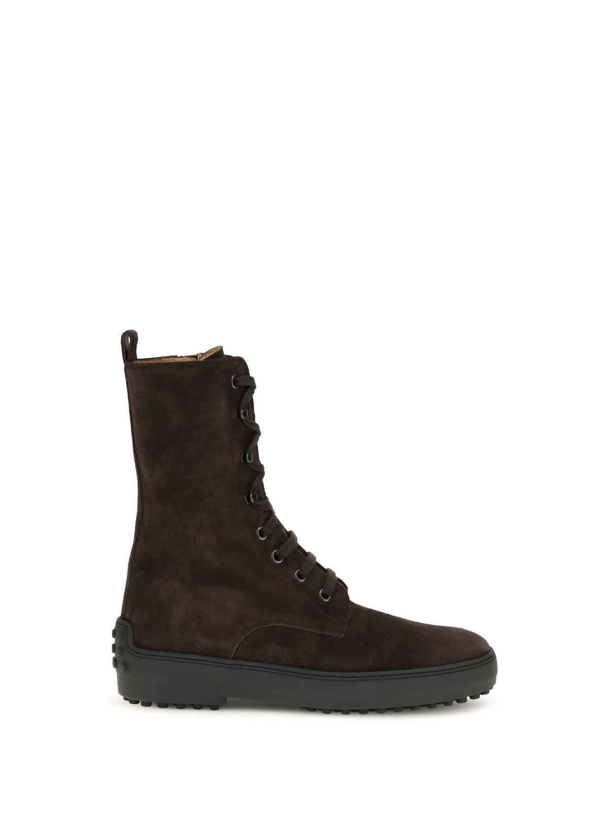 Tod'S Winter Gommino suede leather lace-up ankle Boots - Palissandro