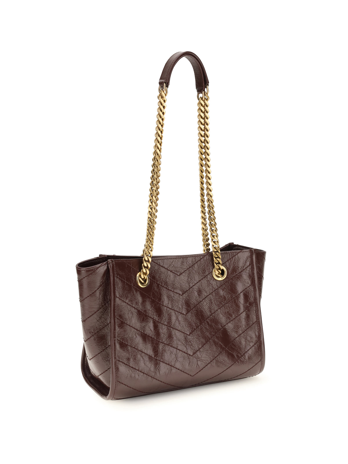 Saint Laurent Small Niki leather Tote Bag - Hot Wine