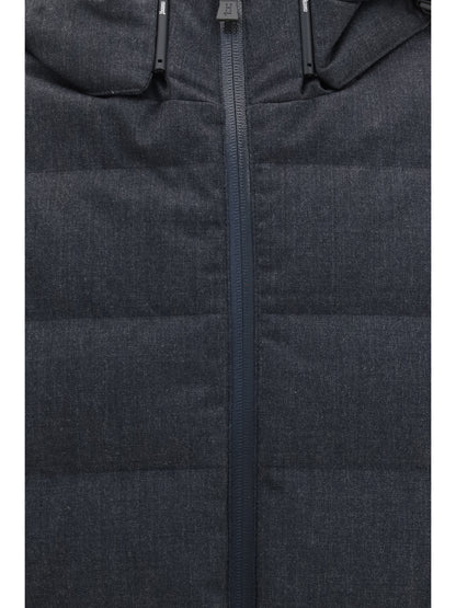 Herno Long padded Hooded Jacket - Ferro