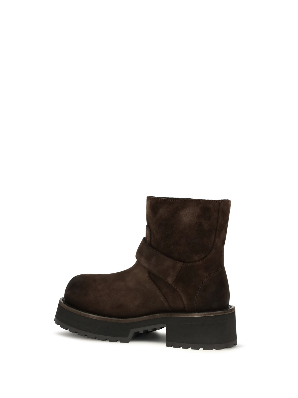 Balenciaga Venom mini waxed suede calf leather ankle Boots - L Espresso/Ag Silver