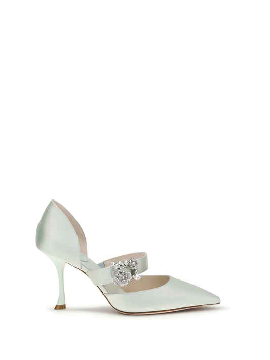 ROGER VIVIER Efflorescence Dorsay satin Pumps