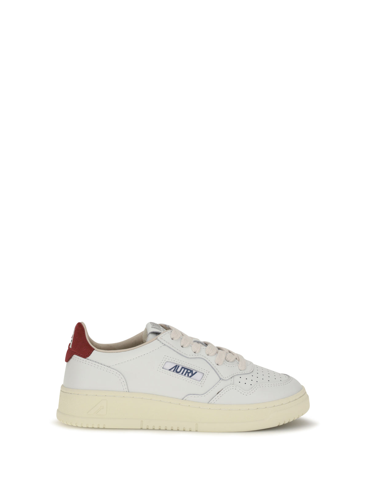 Autry Medalist Low leather Sneakers - Wht/Deepclaret