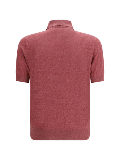 BRUNELLO CUCINELLI Linen and silk Polo Shirt