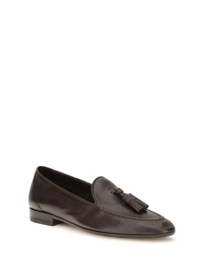 The Row Caden leather Loafers - Deep Brown