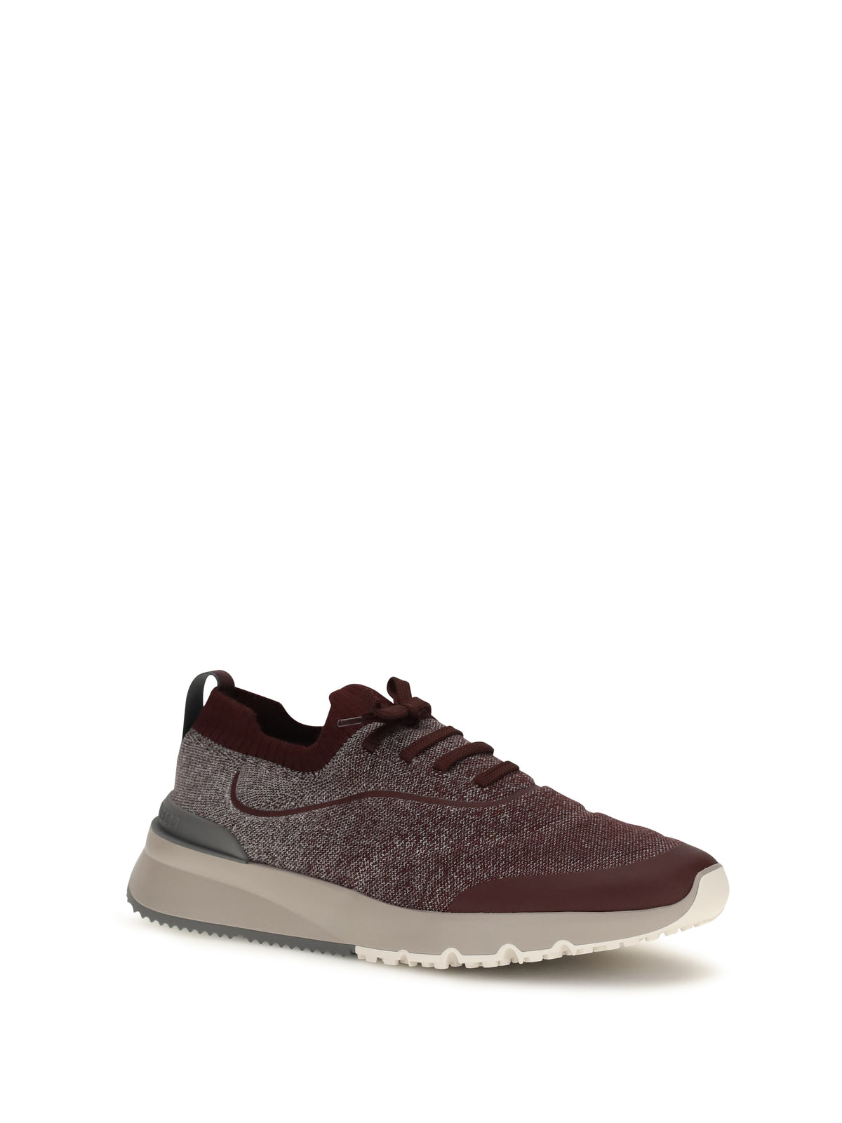 Brunello Cucinelli Techno cotton knit Sneakers runners - Burgundy