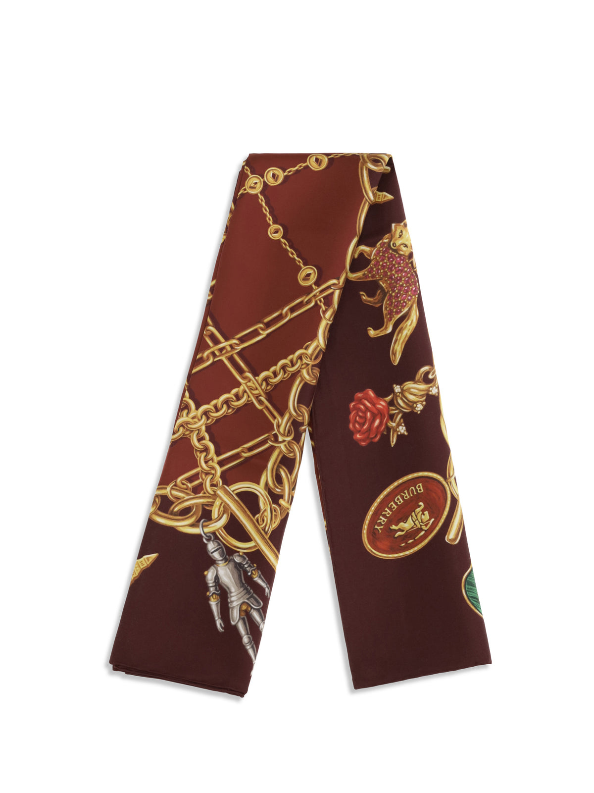 Burberry Silk Scarf - Auburn Brown