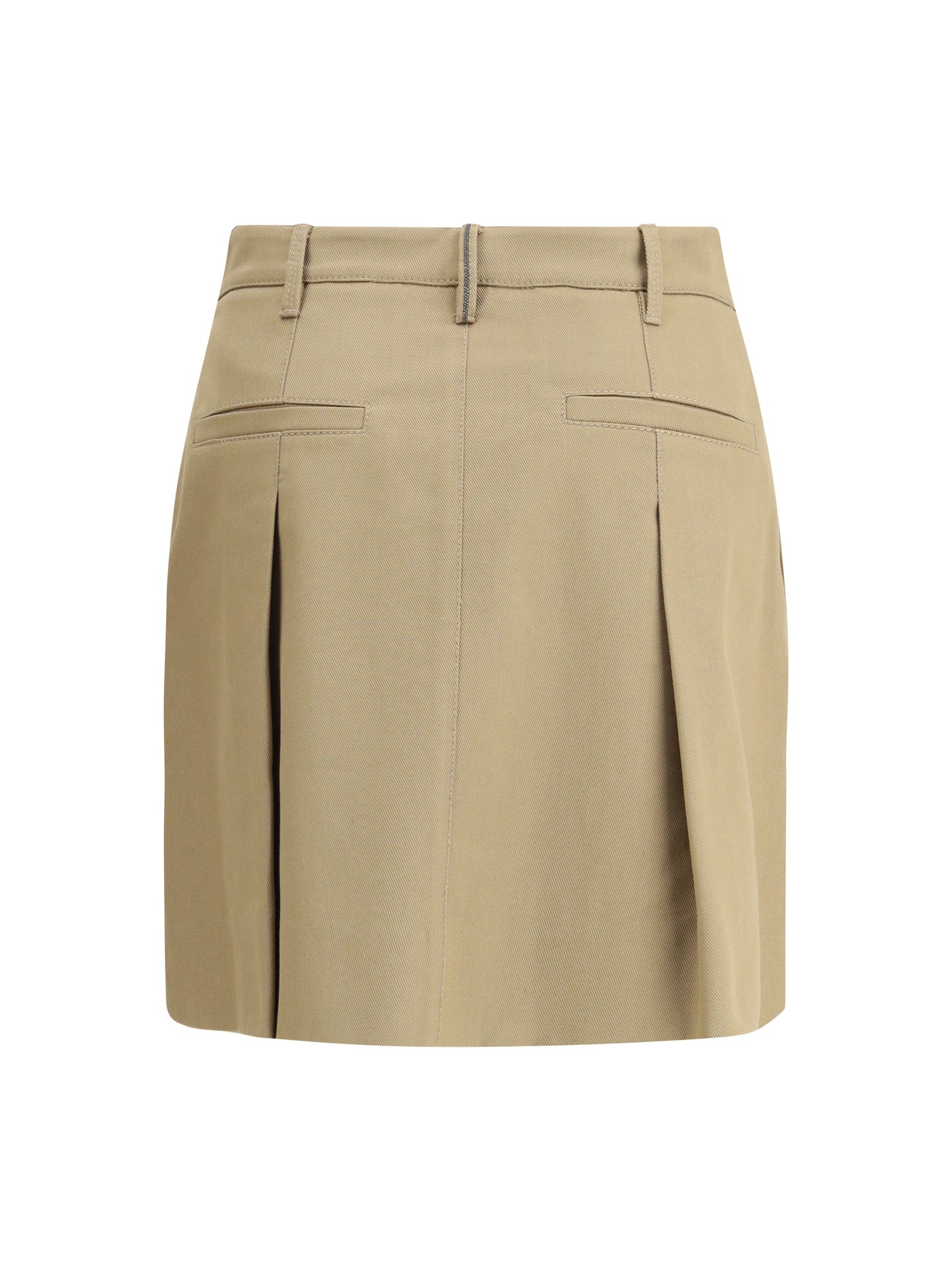 BRUNELLO CUCINELLI Pleated cotton short Skirt