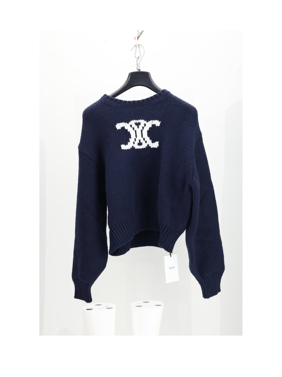 Celine CREWNECK SWEATER - Navy / White