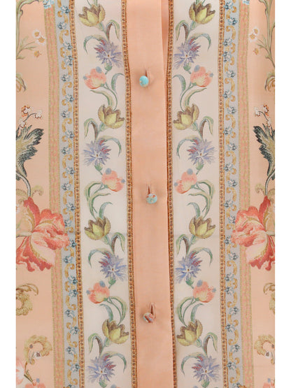 Zimmermann Roselight Shirt - Pink Tapestry Floral