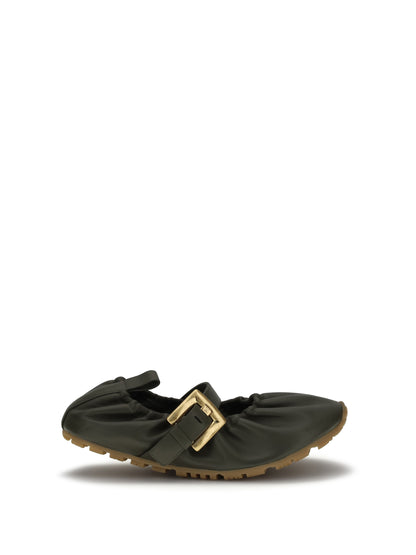 BALMAIN Buckle strap Ballerinas