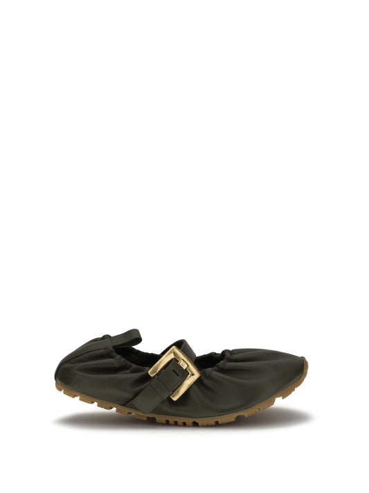 BALMAIN Buckle strap Ballerinas