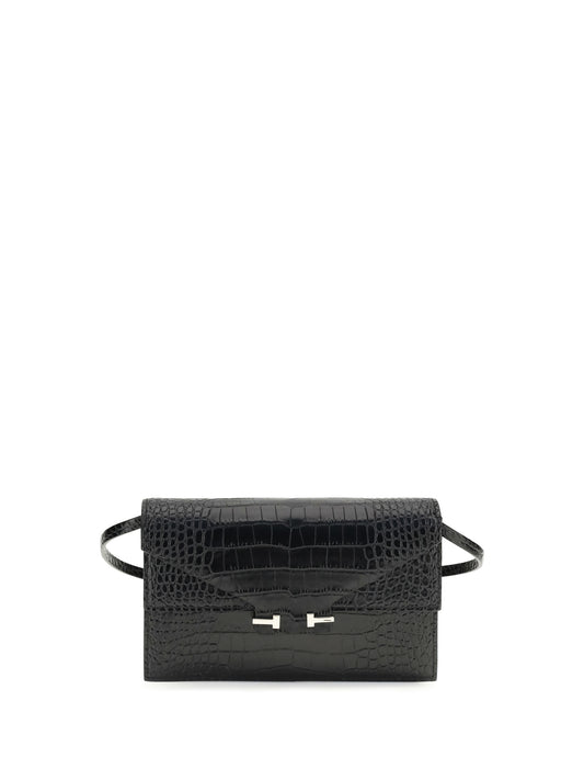 TOM FORD Crocodile Print Shoulder Bag