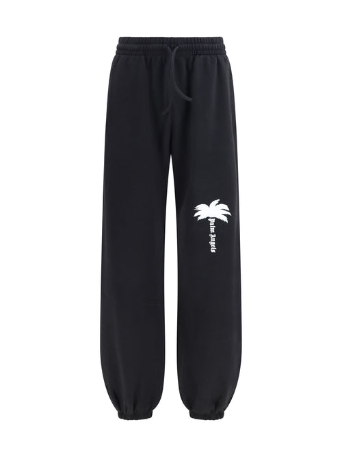 Palm Angels Palm Tree Statment Sweatpants - Black - Off White
