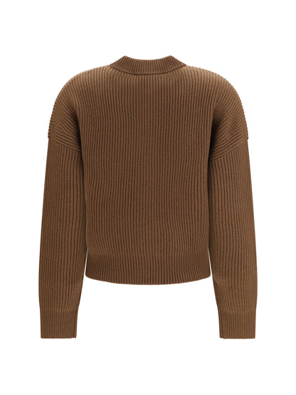 Max Mara Studio Carnet ribbed Cardigan - Castagna