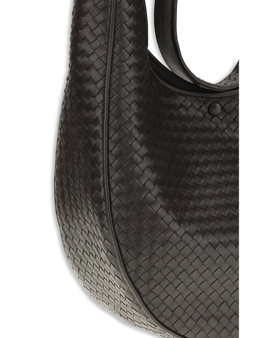 Bottega Veneta Ovetto Shoulder Bag - Espresso-Brass V
