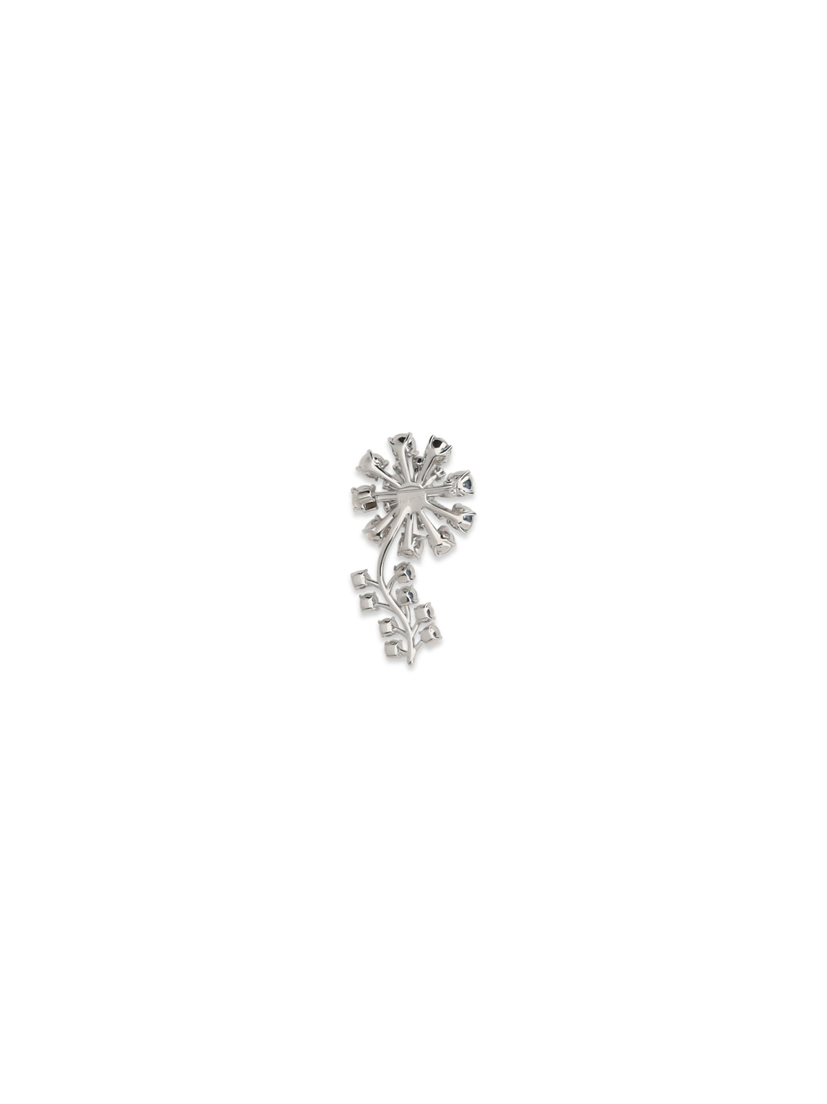 Self-Portrait Crystal Flower Brooch - Silver