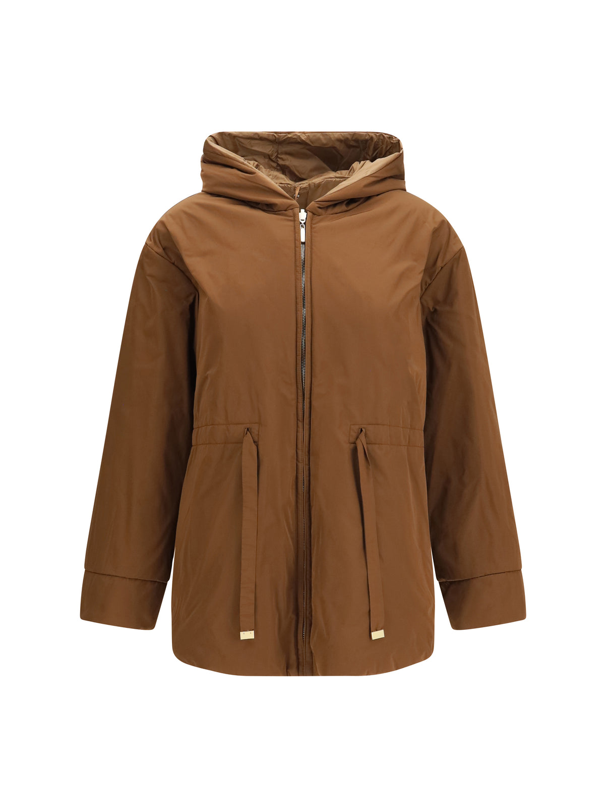 Max Mara The Cube Reversible padded Parka in radzmir and water repellent canvas - Dark Honey