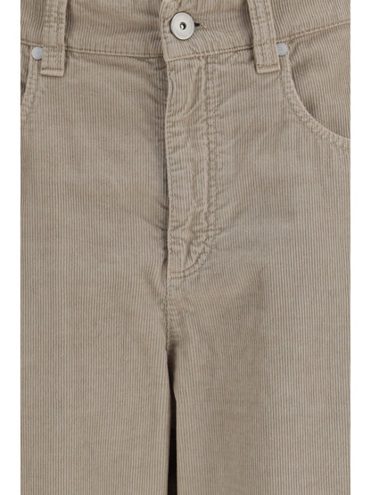 Brunello Cucinelli Straight-leg cotton and linen Pants - Deep Beige