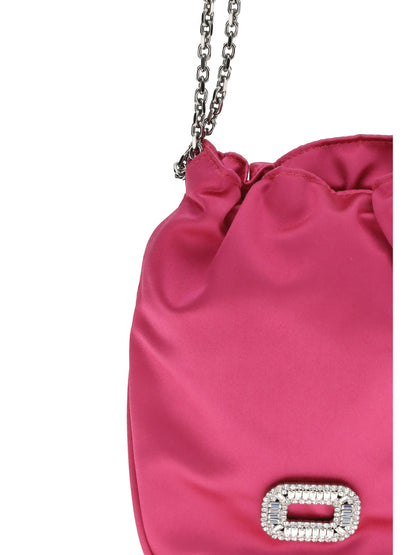 Roger Vivier Nano Pilgrim Bucket Bag - Fuxia Medium