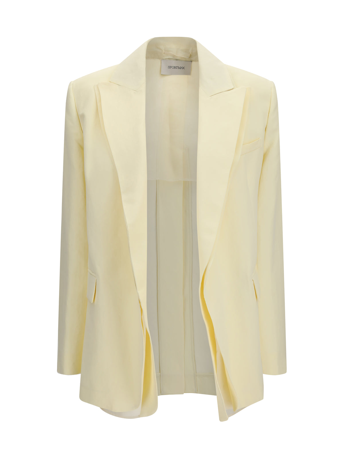 Max Mara Sportmax Double-collar Blazer in viscose blend - Yellow Light