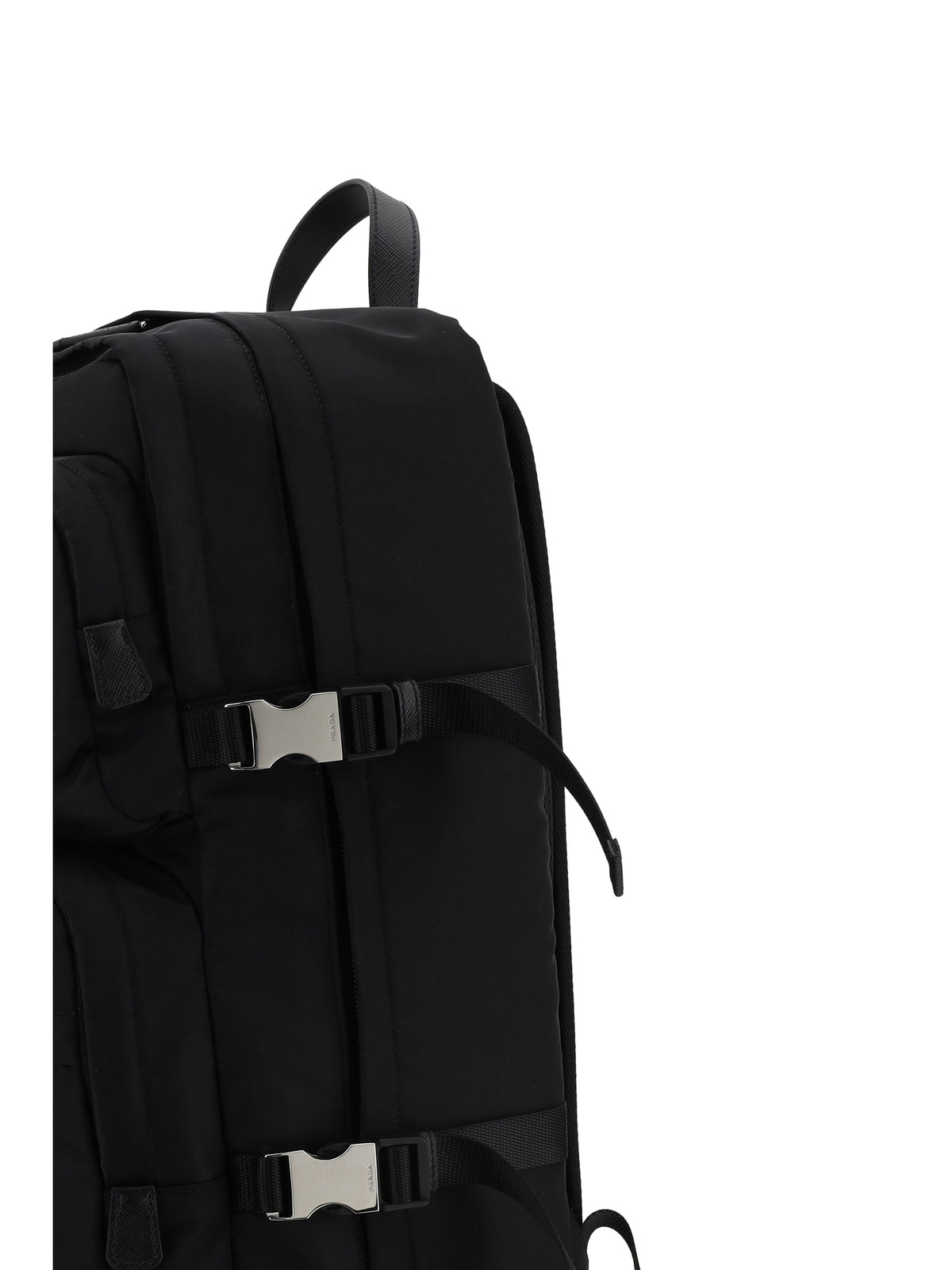 Prada Logoed Backpack - Black