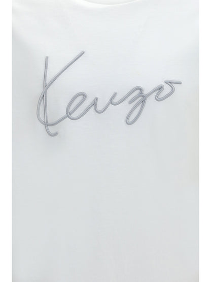 KENZO Embroidered signature cotton T-shirt