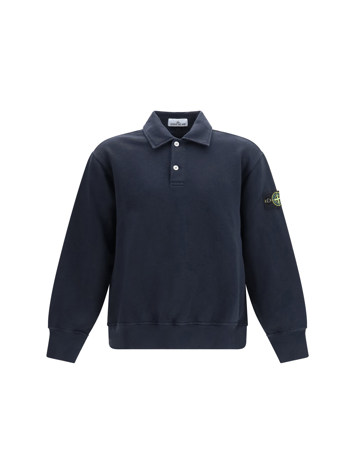 Stone Island Logo cotton Sweatshirt - Navy Blue