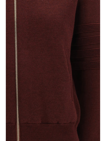 Thom Browne Ottoman Milano Stitch 4-Bar Bomber Jacket - Burgundy