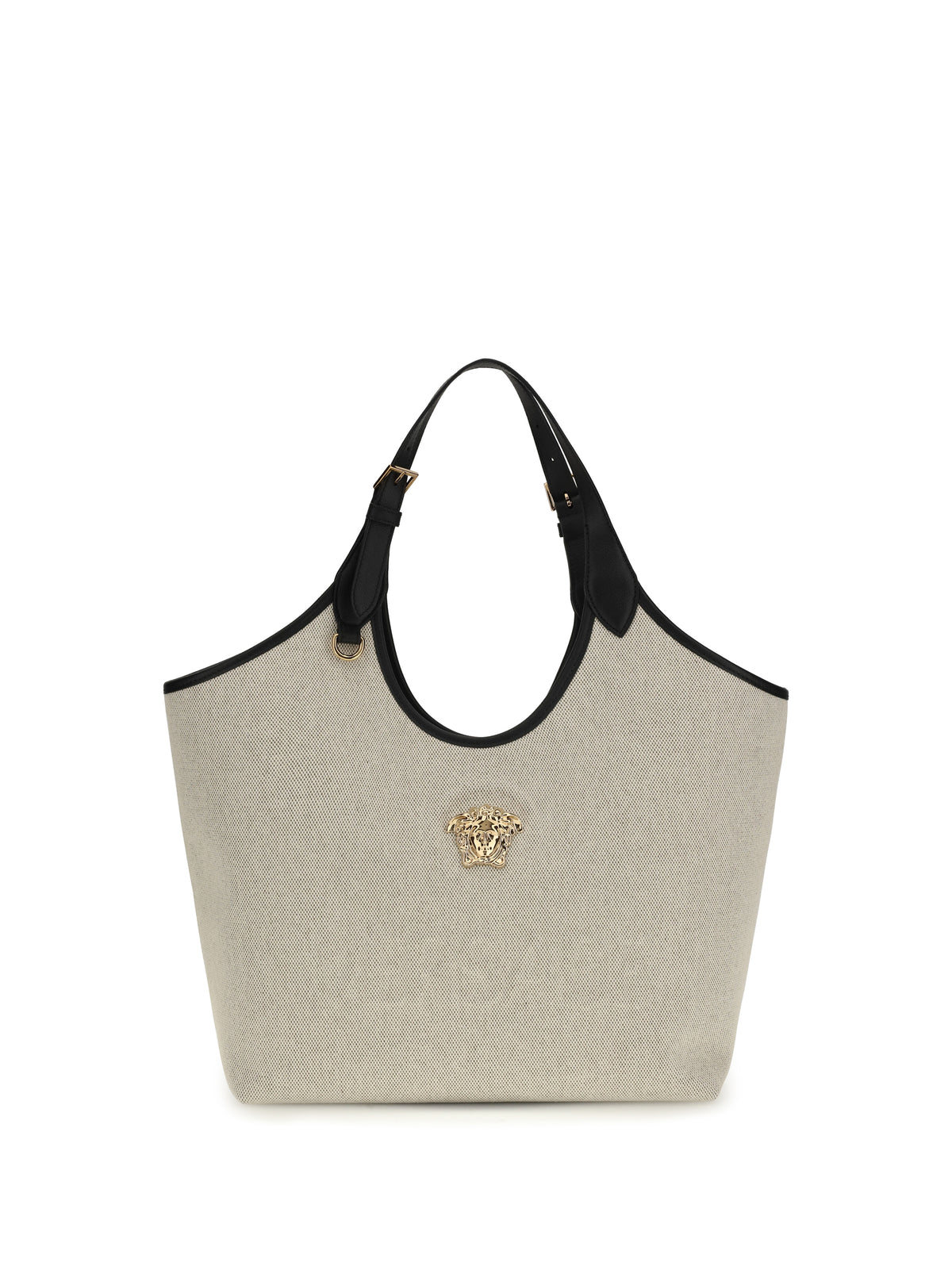 Versace Tote Fabric Calf Leather - Rope Black Versace Gold