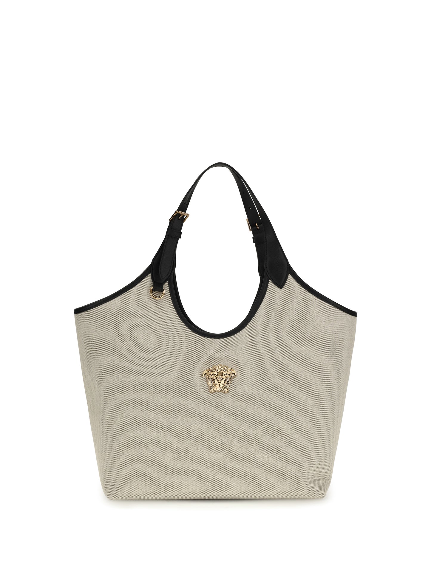 VERSACE Tote Fabric Calf Leather