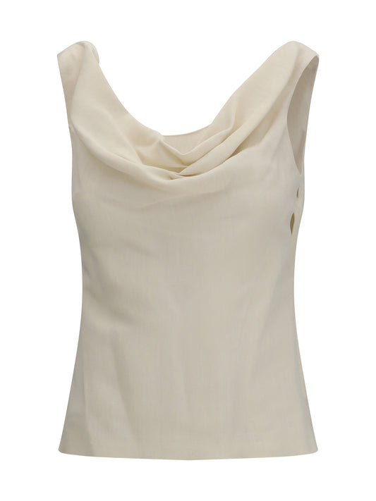 BRUNELLO CUCINELLI Viscose and linen twill Top
