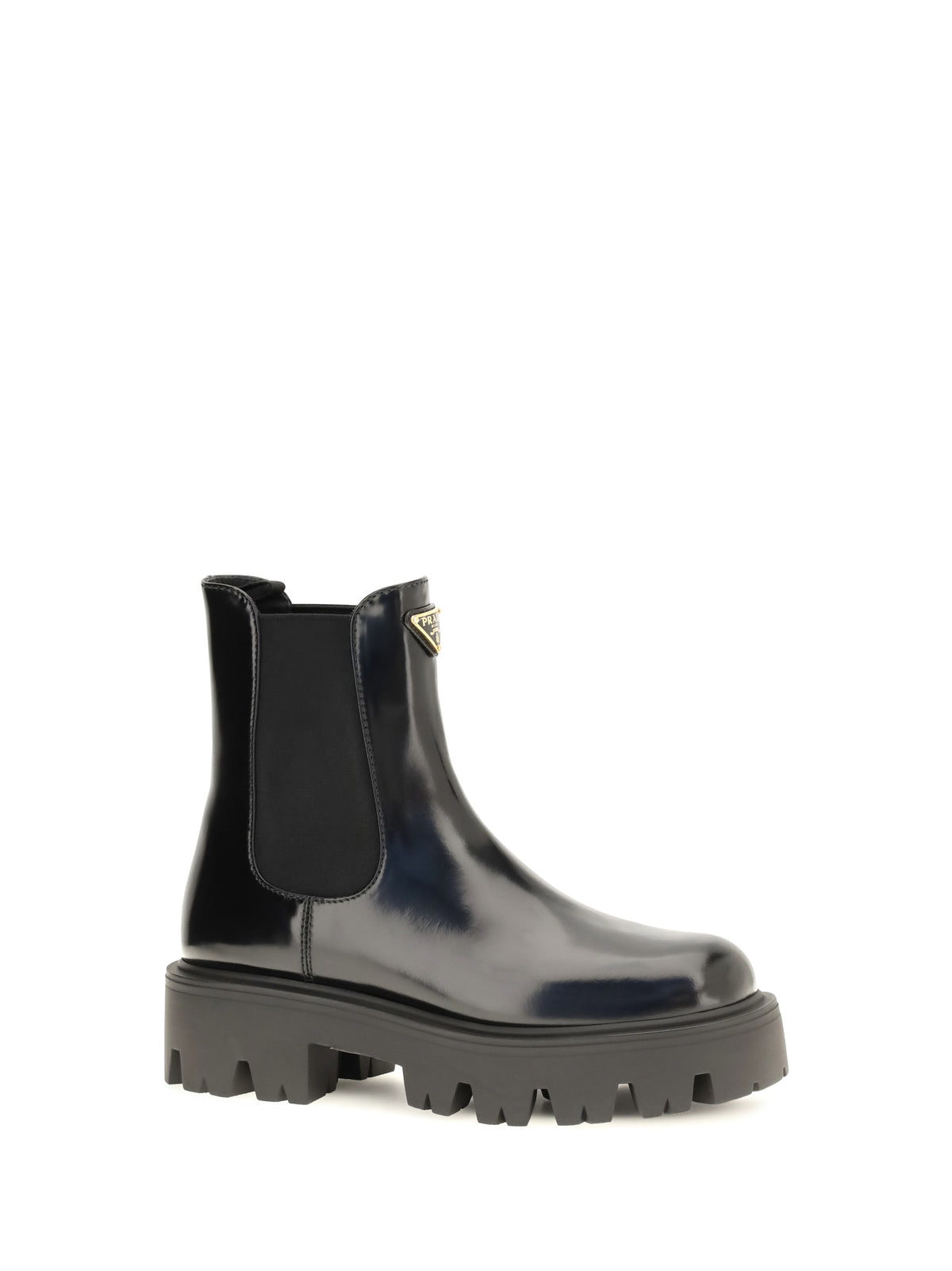 Prada Brushed leather ankle Boots - Black