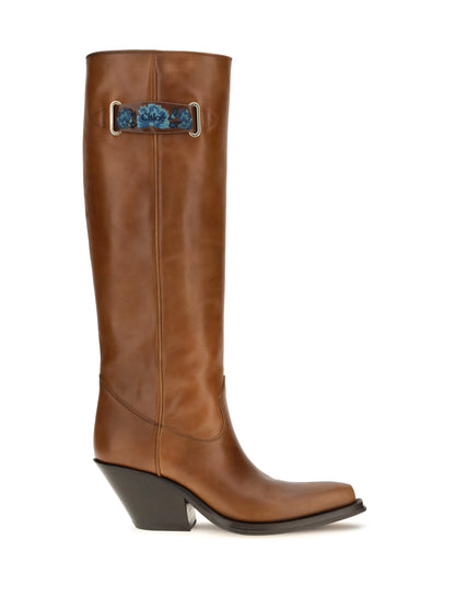 Chloé Azelan over-the-knee leather Boots - Amber Brown